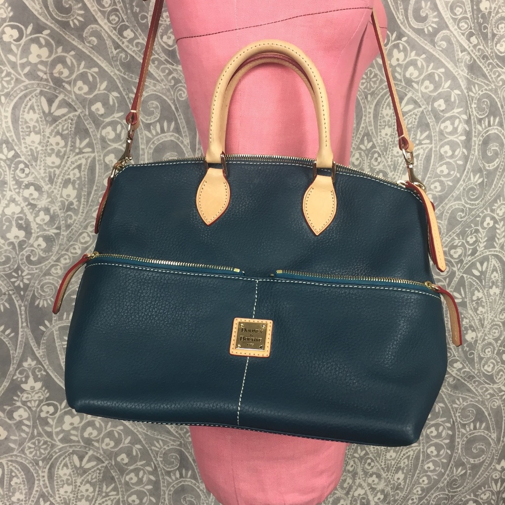 Dooney & Bourke Pebble Large Double Pocket Satchel